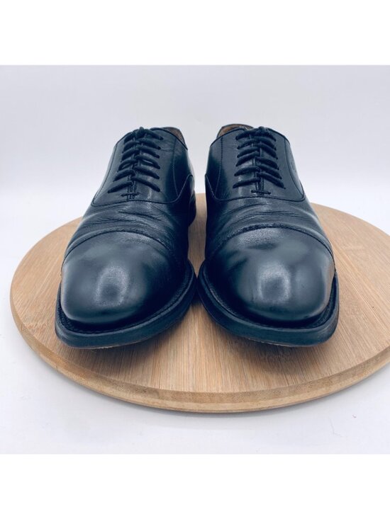 Vintage Gucci Shoes Mens 8 Black Leather Cap Toe Oxfords Designer Luxury Italy main image 8